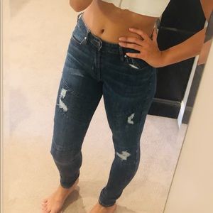 Kendall & Kylie Distressed Paneled Jeans